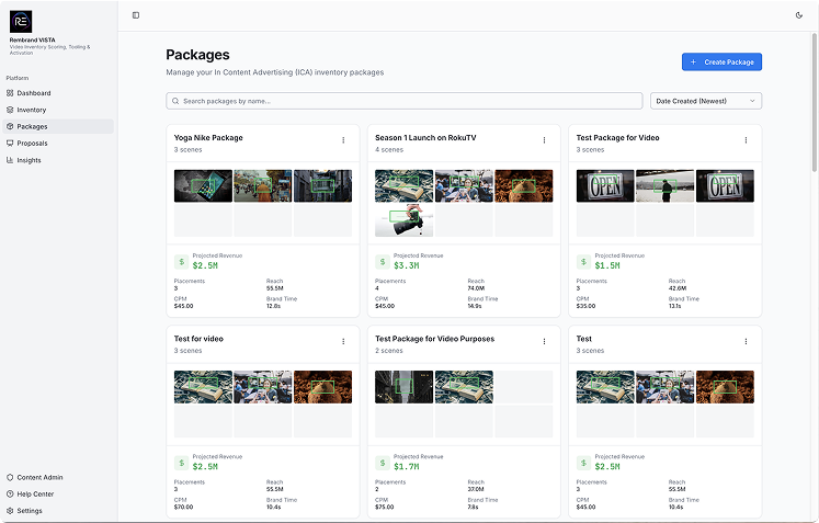 Zilisha packages dashboard
